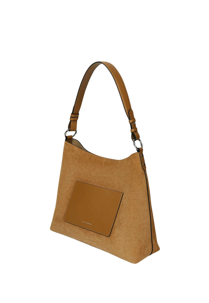 Karl Lagerfeld Sac Hobo Daim Caramel