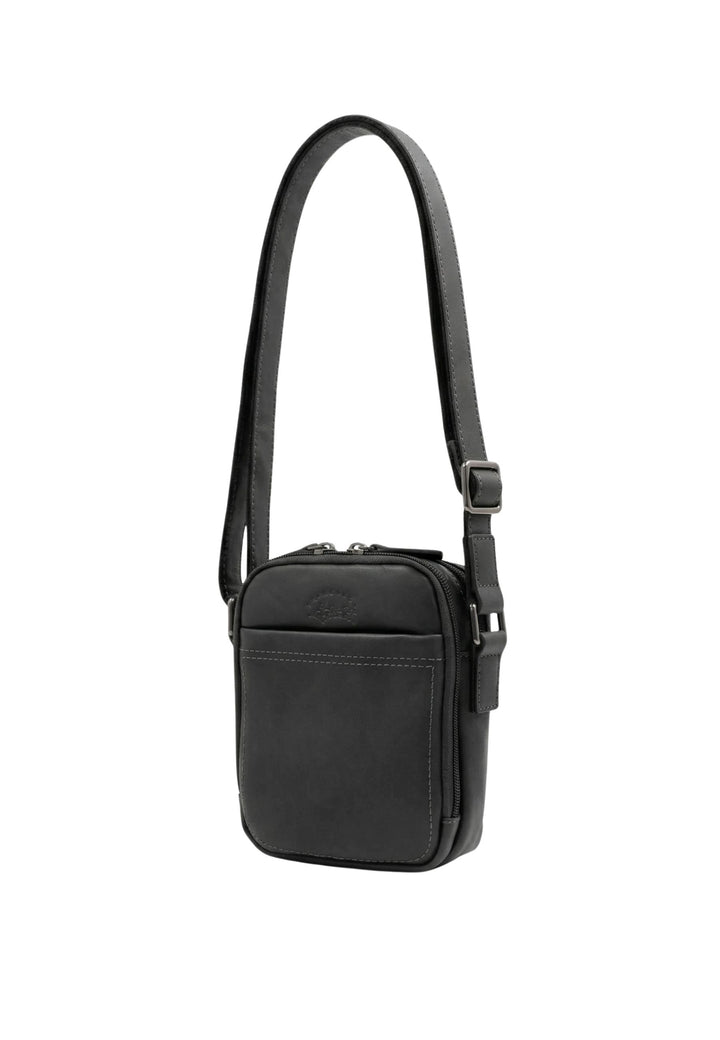 Bolso tipo satchel de cuero Lawton Francinel Negro