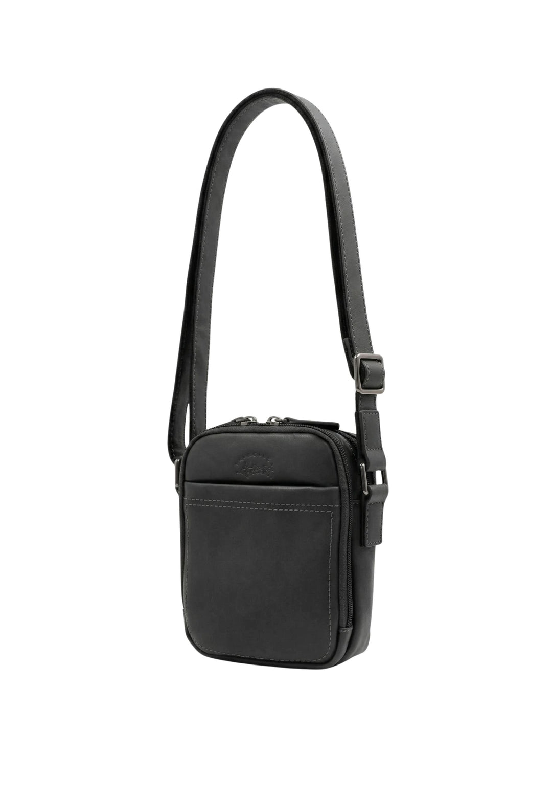 Bolso tipo satchel de cuero Lawton Francinel Negro