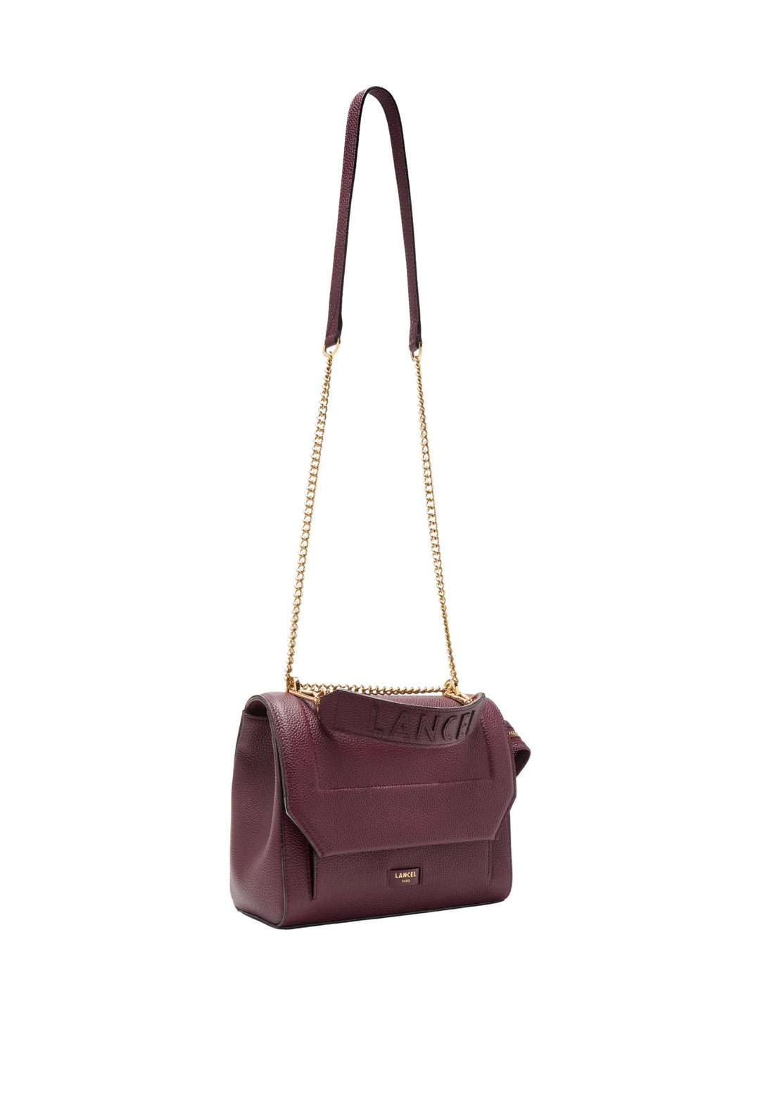 Lancel Überschlagtasche M Ninon Johannisbeere/Gold