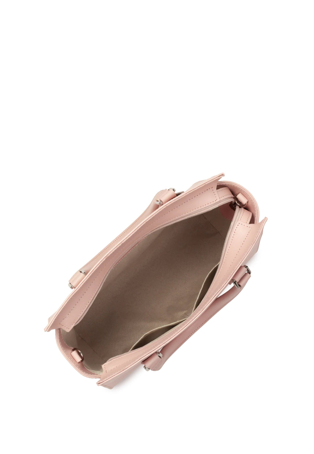 Lancaster Sac à main Zippée M Smooth 437-03 Poudre