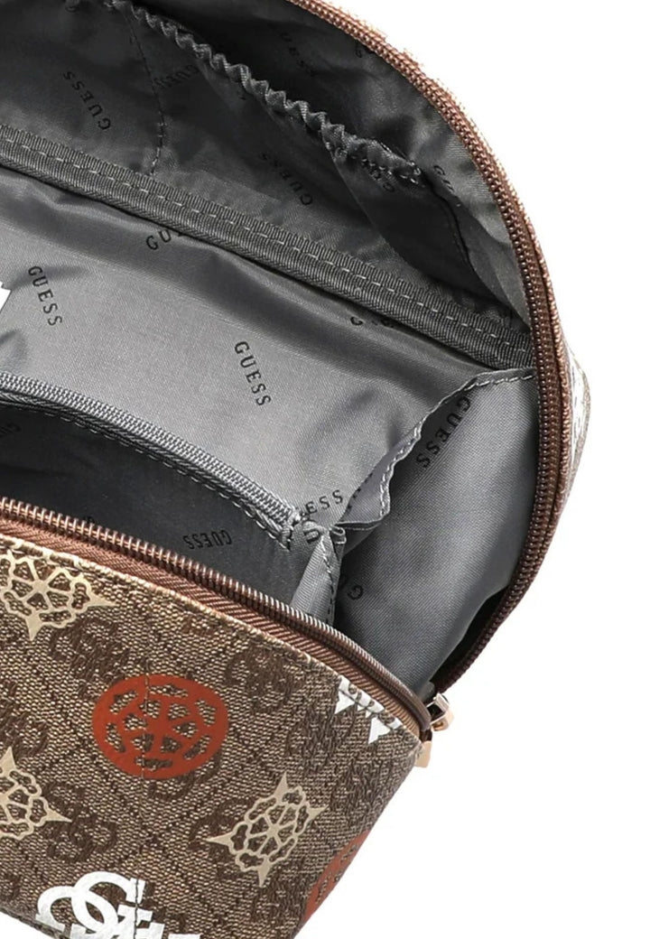 Guess Mala de viagem Eliette Toiletry Tra Latte Logo/Ginger B9315067