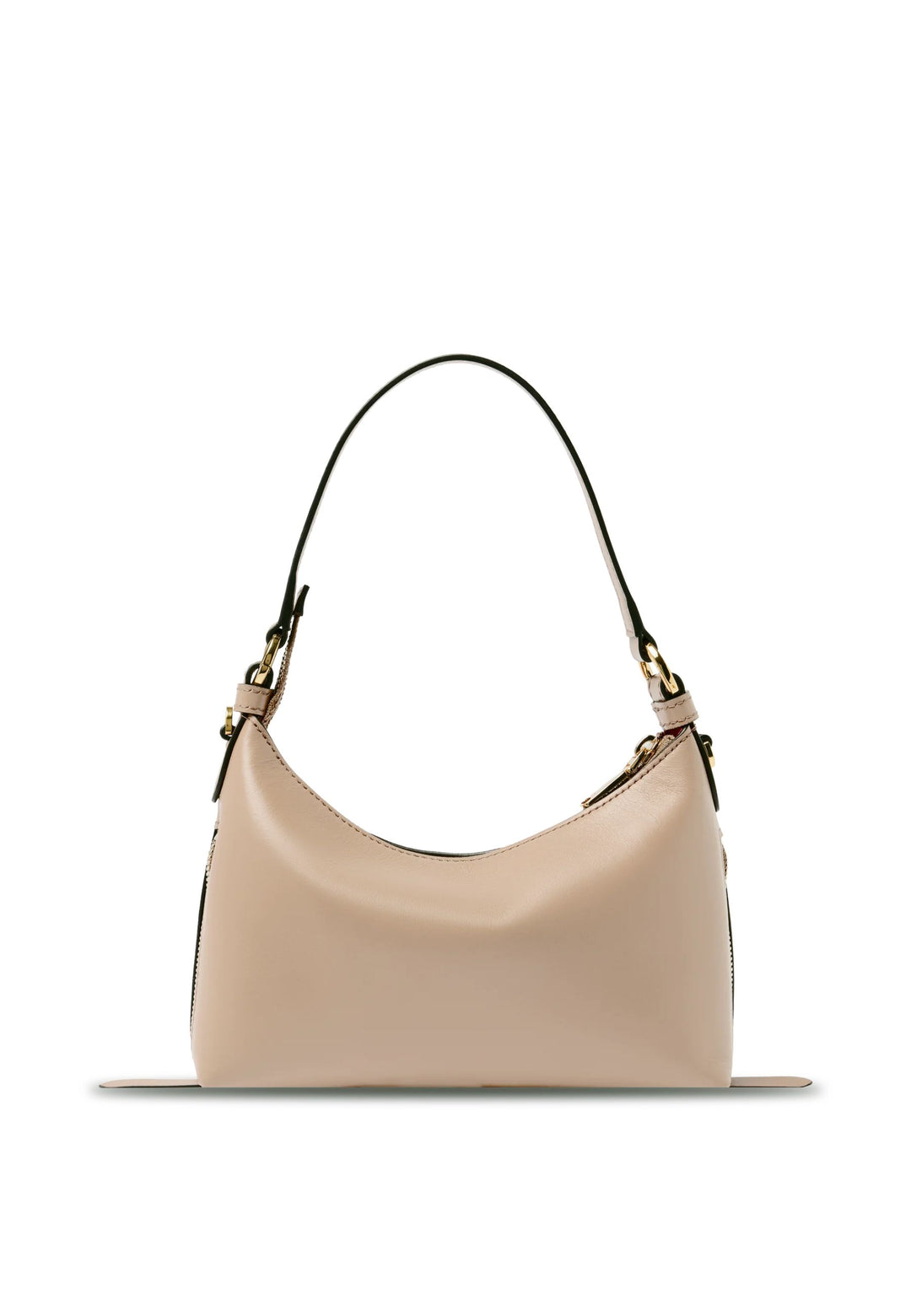 Lancel Origami Sac Baby Hobo Zippé Cuir Galet