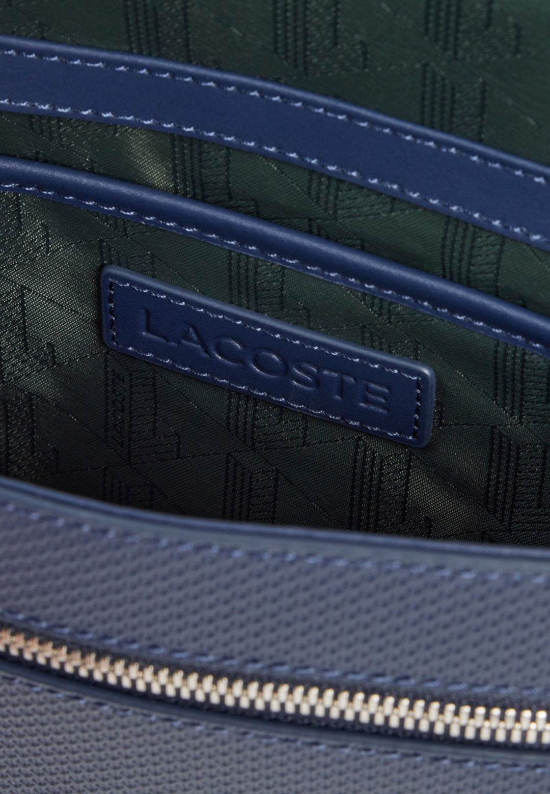 Lacoste Sacoches messenger NH5262CE Chantaco cuir Bleu Marine
