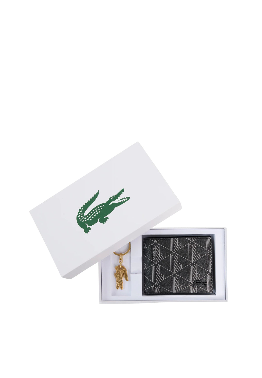 Lacoste komplet denarnice in obeska za ključe The Blend črna