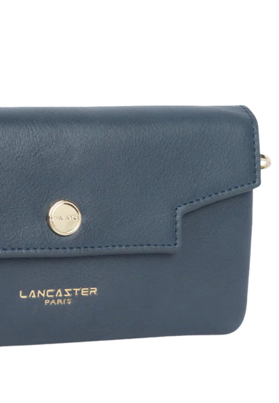 Pochette con patta e bottone a pressione S Mademoiselle Grace 172-32 Blu Mare