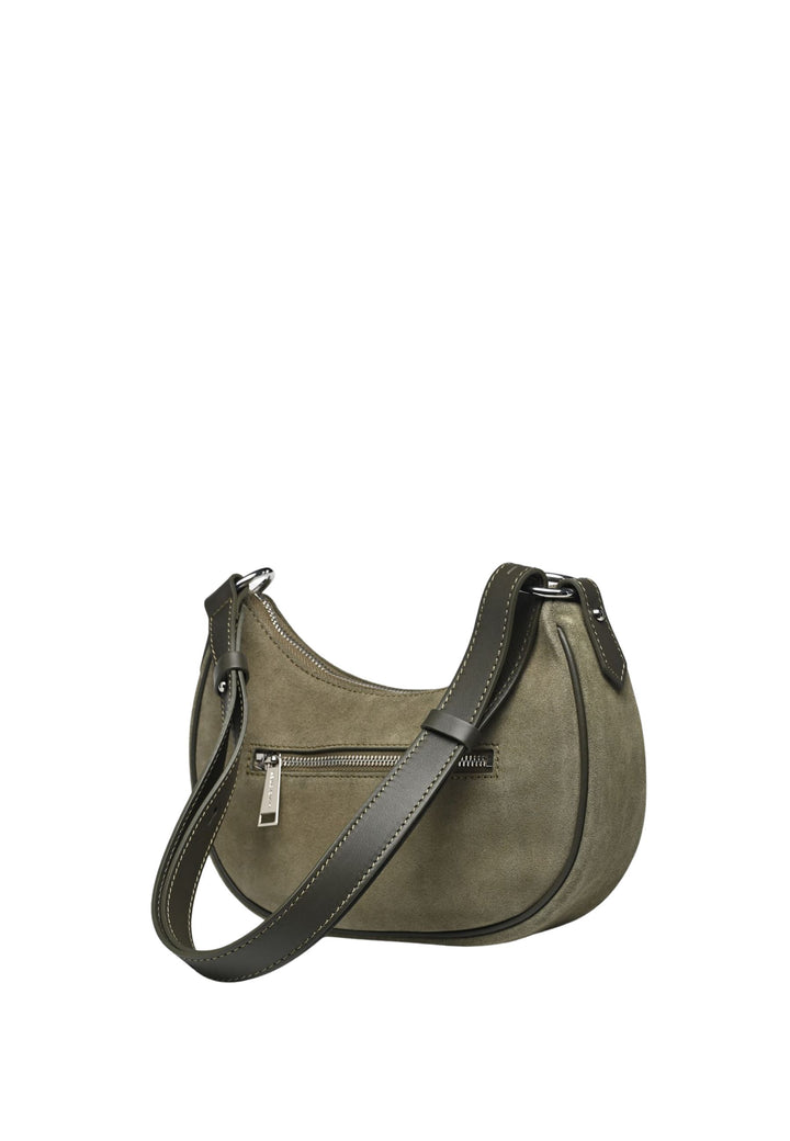 Lancaster Sac besace Zippé S Suède Kaki Foncé