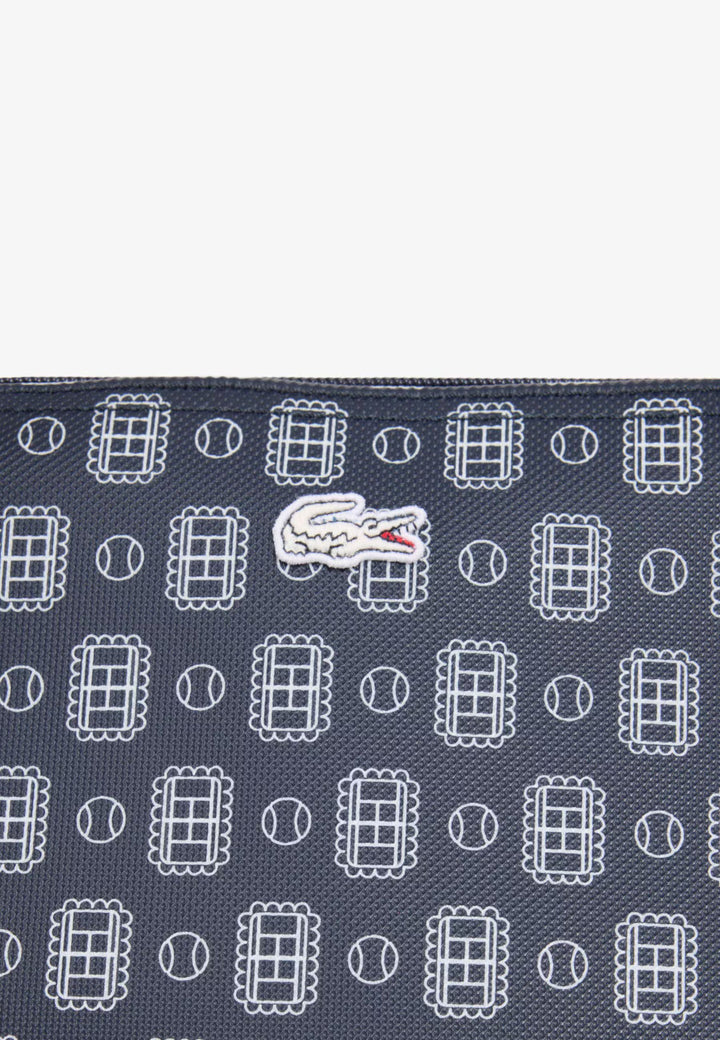 Lacoste Grand sac cabas L.12.12 Concept imprimé Marine Sombre Farine