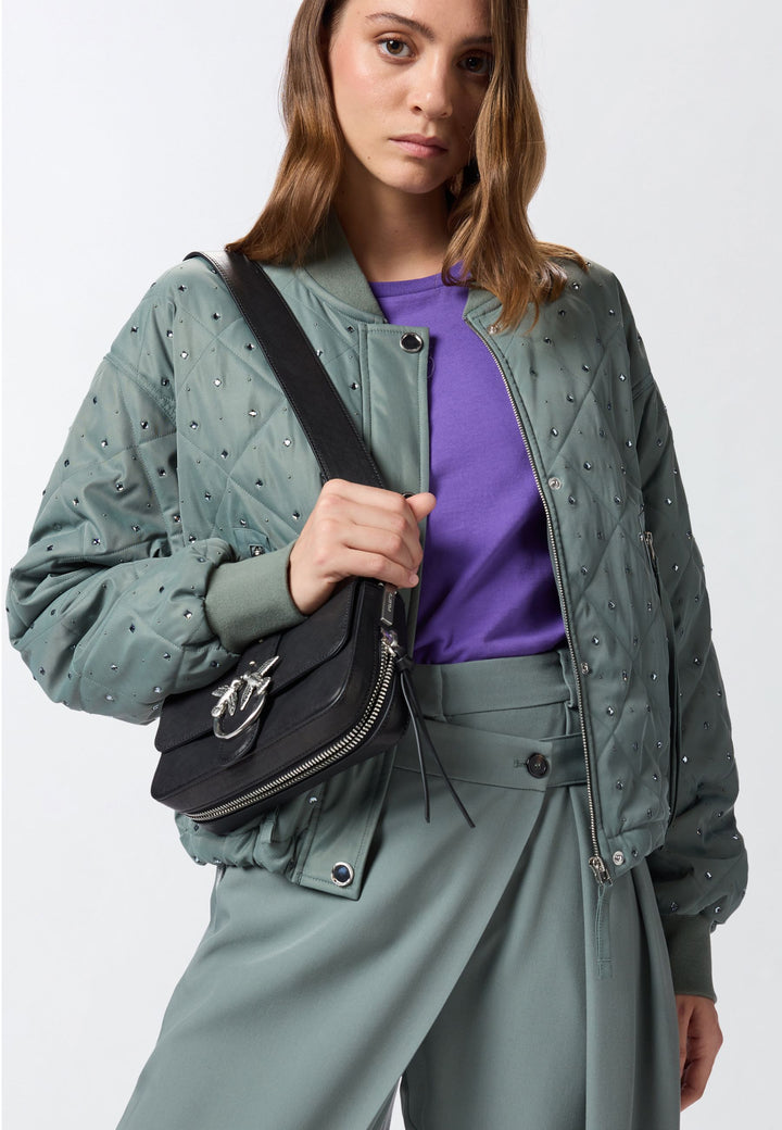 Pinko Sac Rabat Love One Slouchy Zip Mini Vite Noir A2JGZ99E