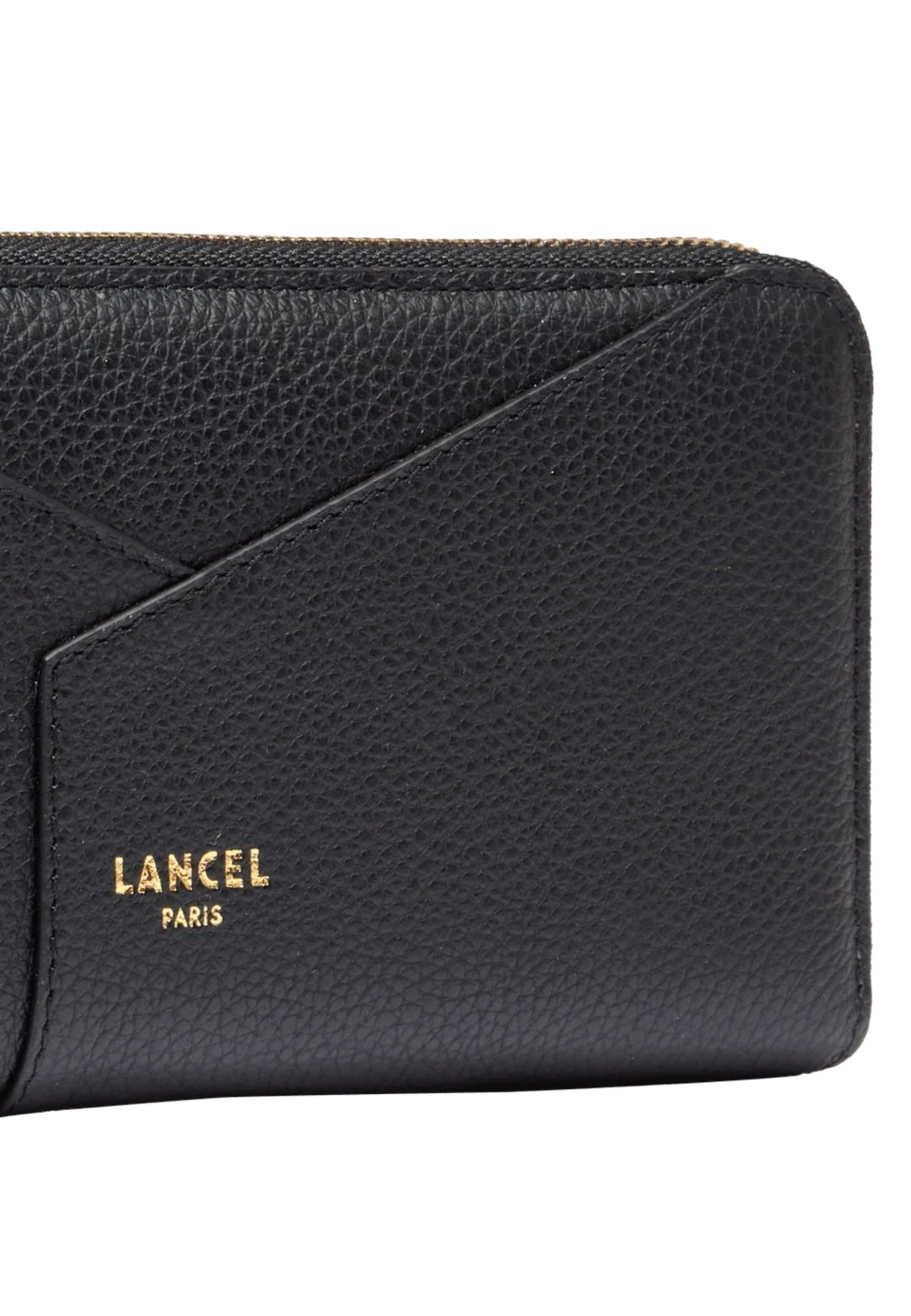 Lancel Enveloppe Portefeuille Long Zippé Cuir Noir