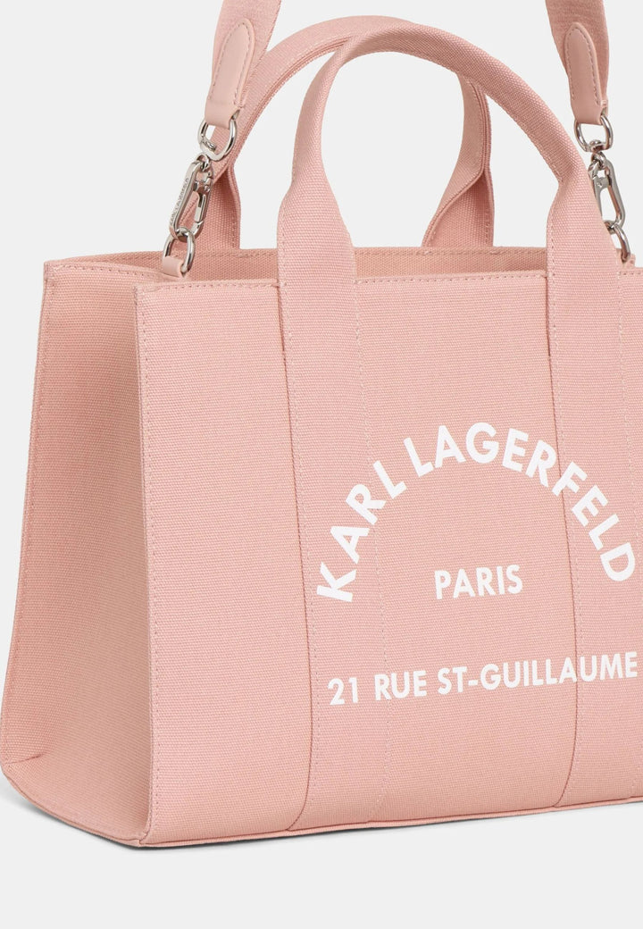 Karl Lagerfeld Cabas Carré Coton Rose Poudré