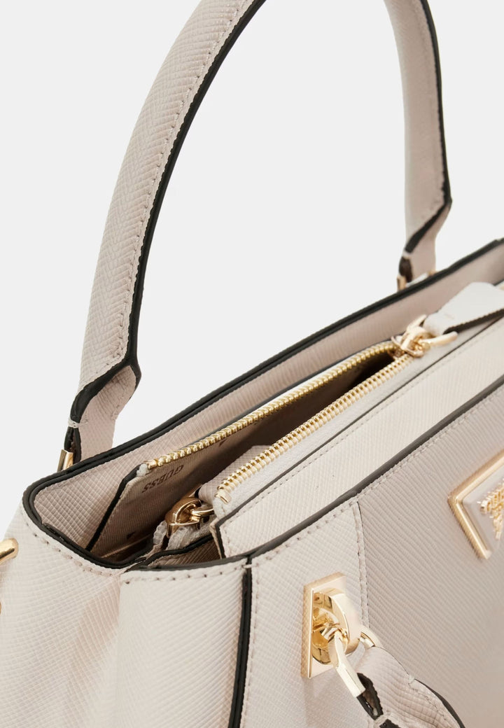 Guess Sac Bandoulière Bramina Small Satche Off White/Taupe