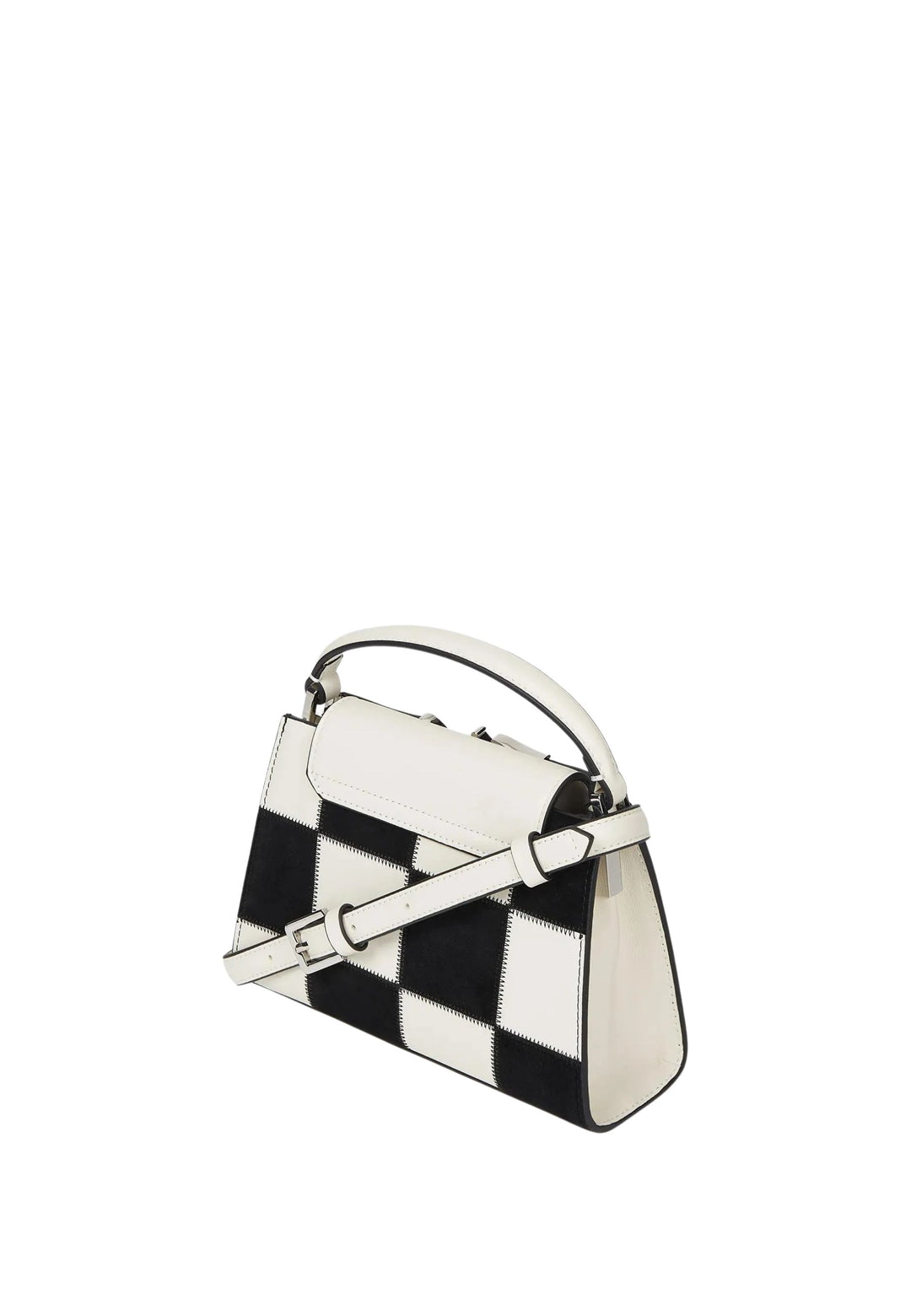 Karl Lagerfeld Sac Bandoulière Signature Damier Cuir Noir & Blanc