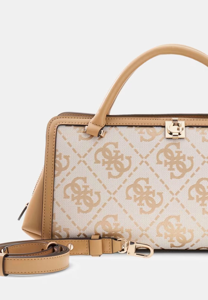Guess Sac à Main Audrey Petit Monogramme Beige Logo