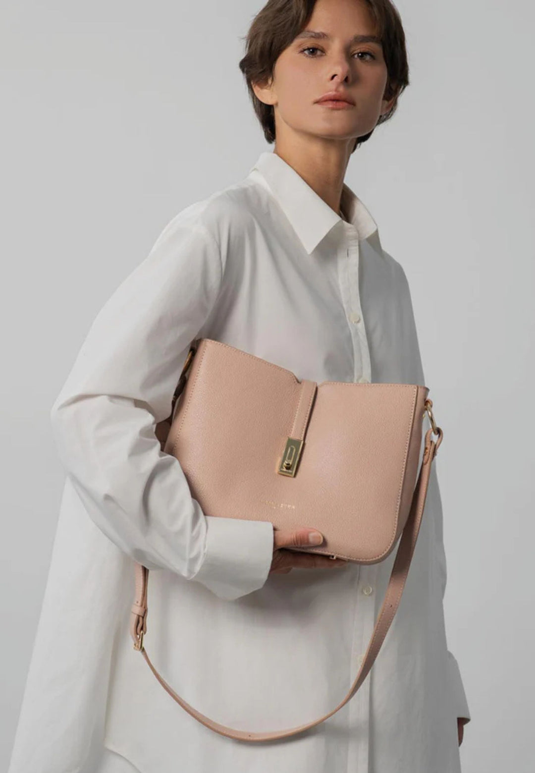 Lancaster Sac besace Zippé L Milano Horizon Nude