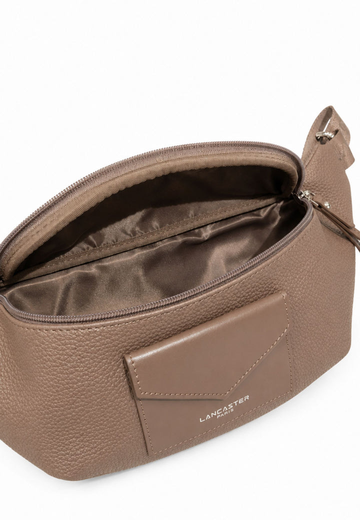 Lancaster Sac banane Zippé Maya Double KBA  garni Cuir Marron