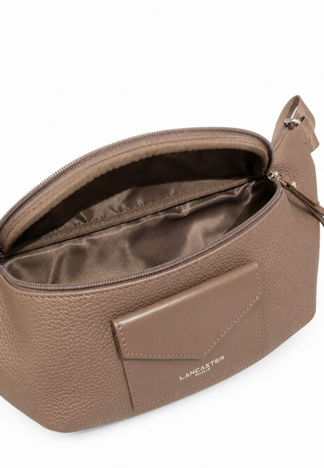 Lancaster Sac banane Zippé Maya Double KBA  garni Cuir Marron