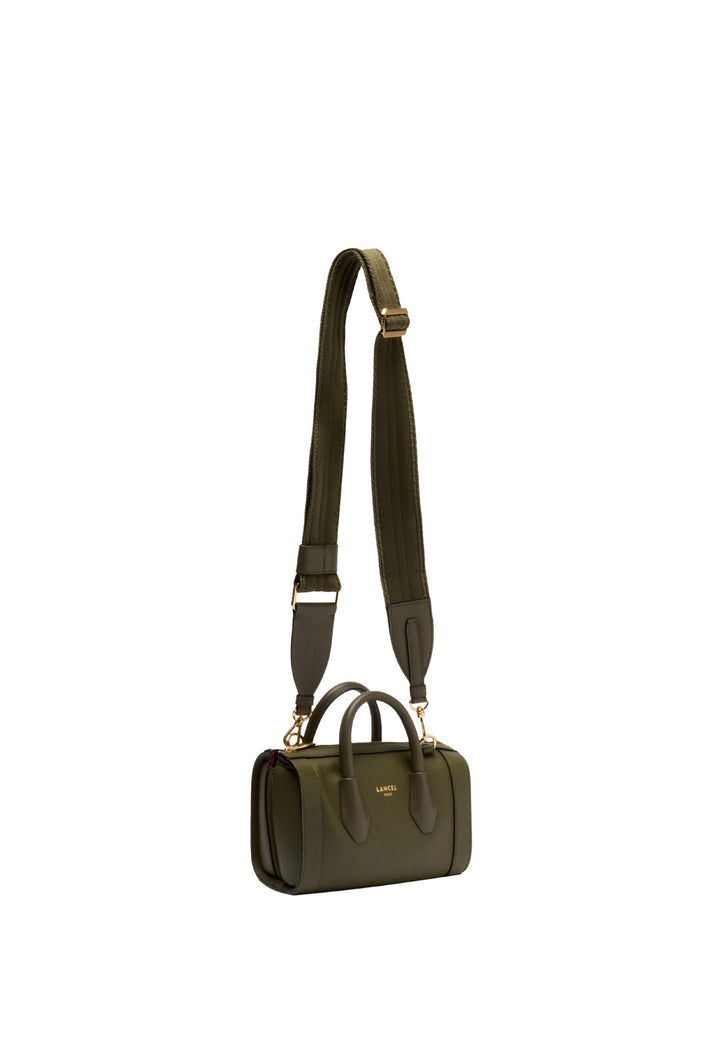 Lancel BCBG Mini Bowling Bag Leather Khaki
