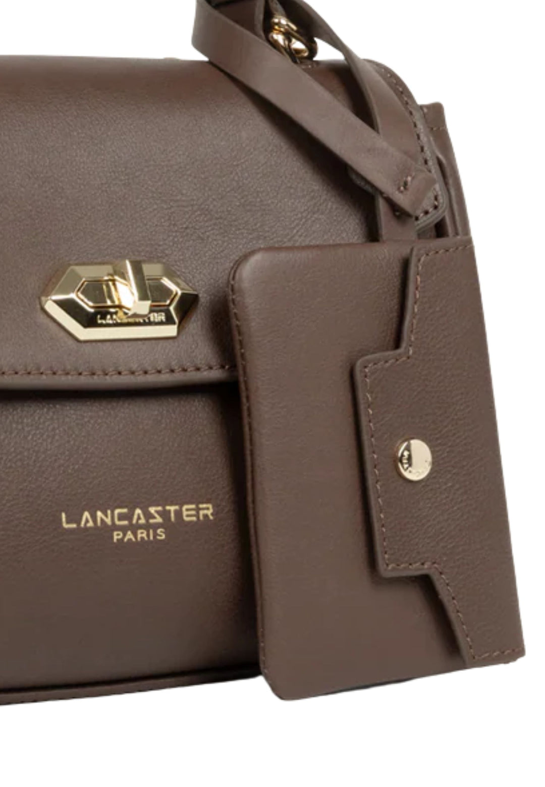 Lancaster Tas met klep Mademoiselle Grace Leer Bruin