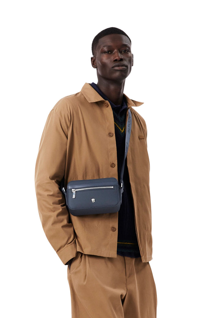 Lacoste Men's Langon Small Messenger Bag Petit Piqué Navy