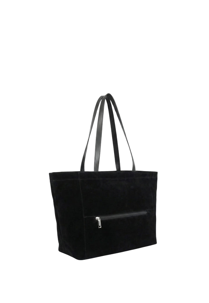 Lancaster Tote bag shoulder Zip L Suede KBA 518-063 Black