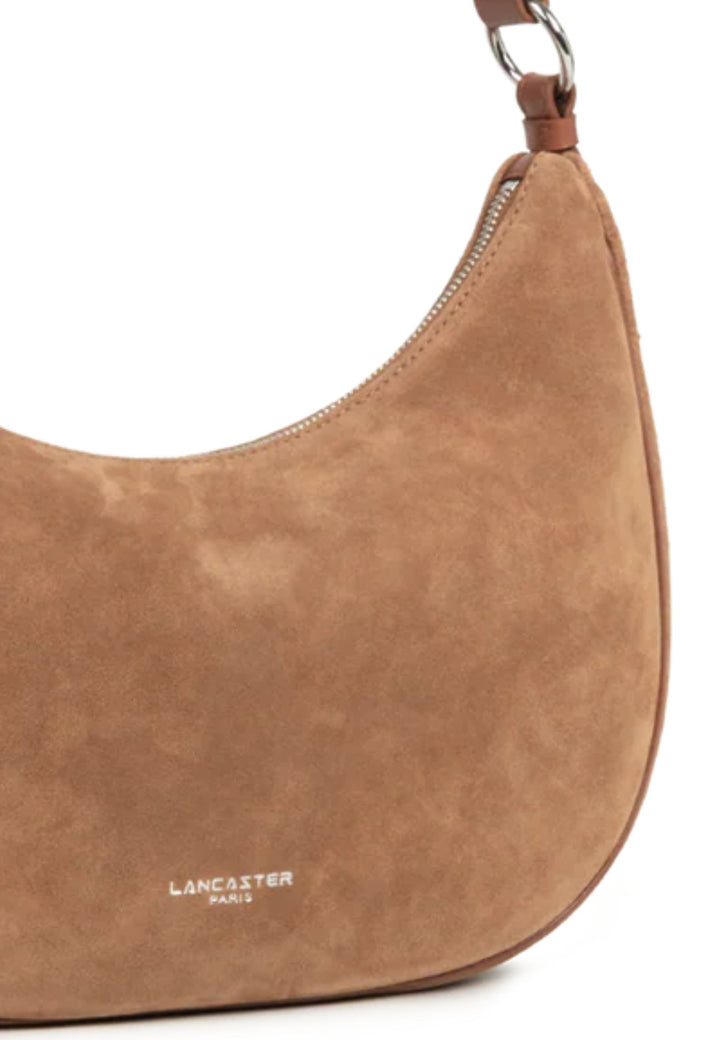 Lancaster Sac besace Zippé L Suède 480-082 Camel
