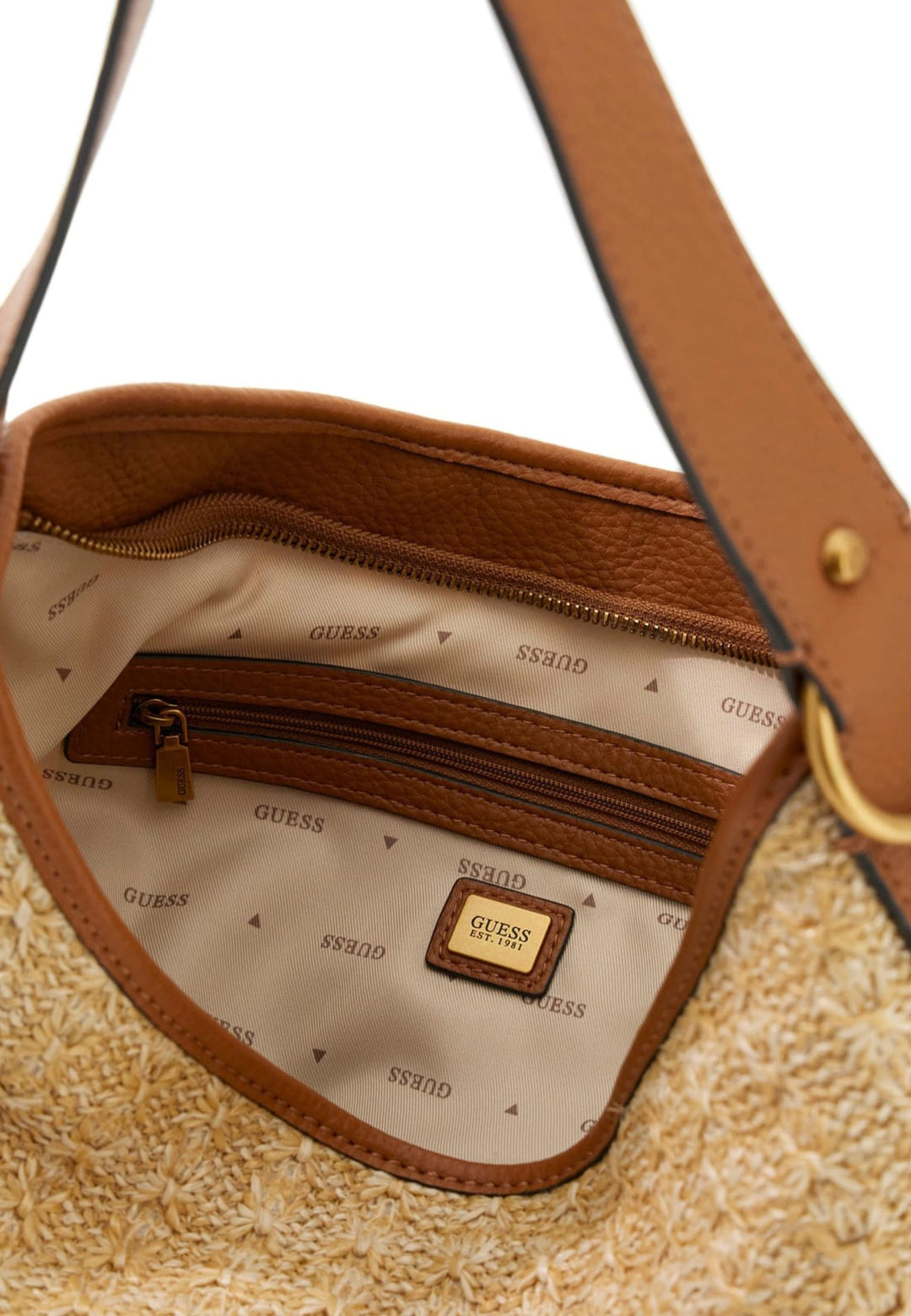 Guess Pochettes Zalina Flap Clutch Natural/Cognac