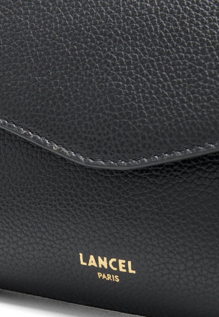 Lancel Enveloppe Pochette Chaîne Porte-Cartes Amovible Cuir Noir