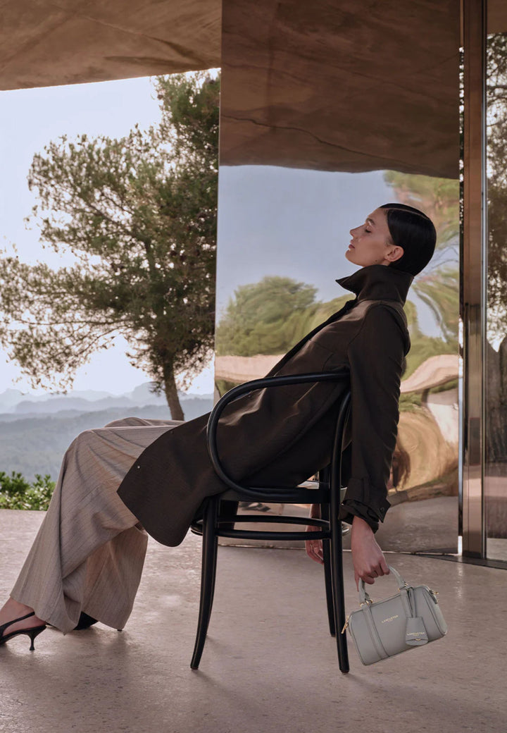 Lancaster Zylindertasche mit Reißverschluss S Milano Ana 547-101 Grau