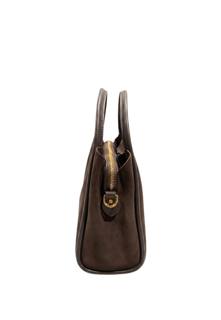 Lancaster Sac à main Aimantée M Suède Ida Marron