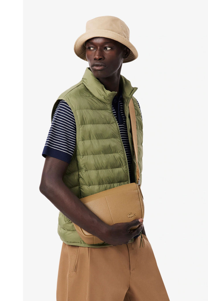 Lacoste Sacoche Magnus Marron Cookie Cuir