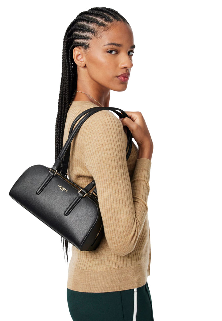 Lacoste Sac épaule Champs-Élysées Cuir Noir