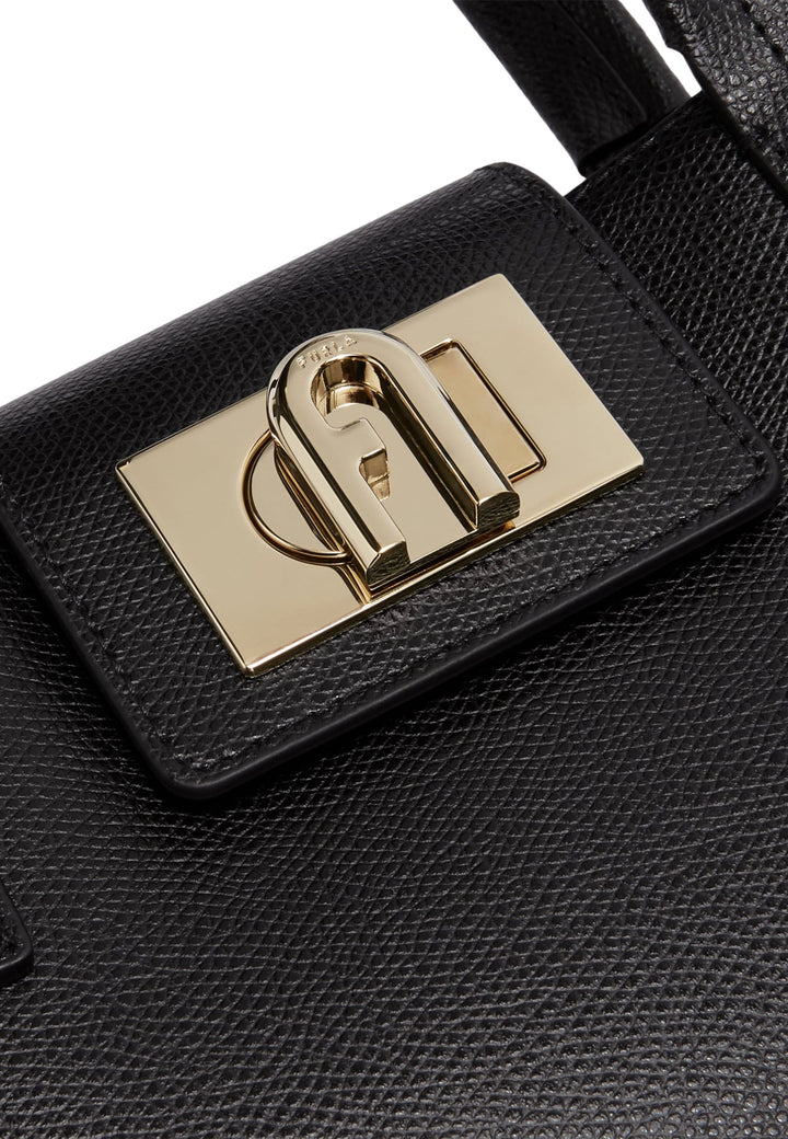 Furla Tragetasche M 1927 Leder Schwarz