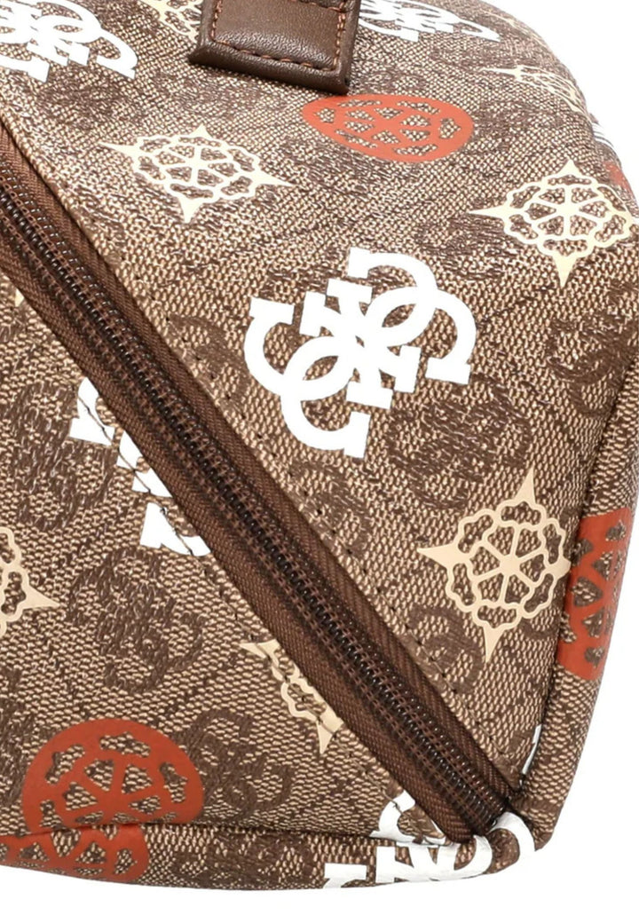 Guess Mala de viagem Eliette Toiletry Tra Latte Logo/Ginger B9315067