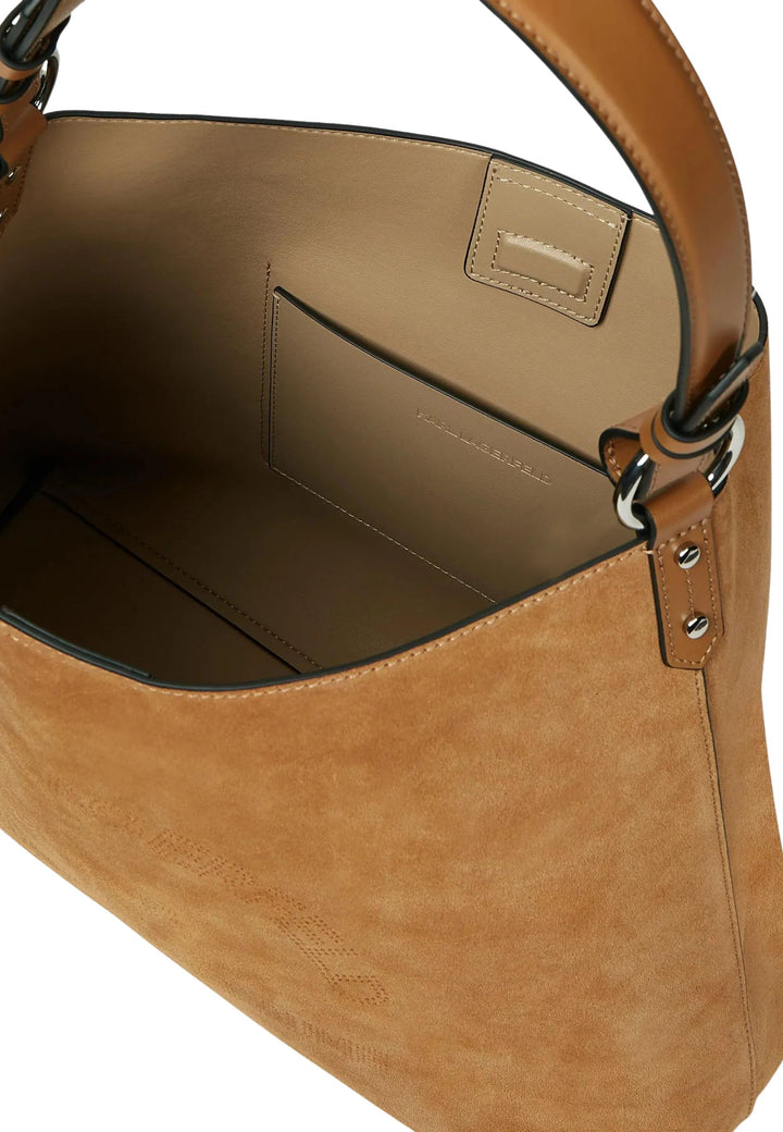 Karl Lagerfeld Sac Hobo Daim Caramel