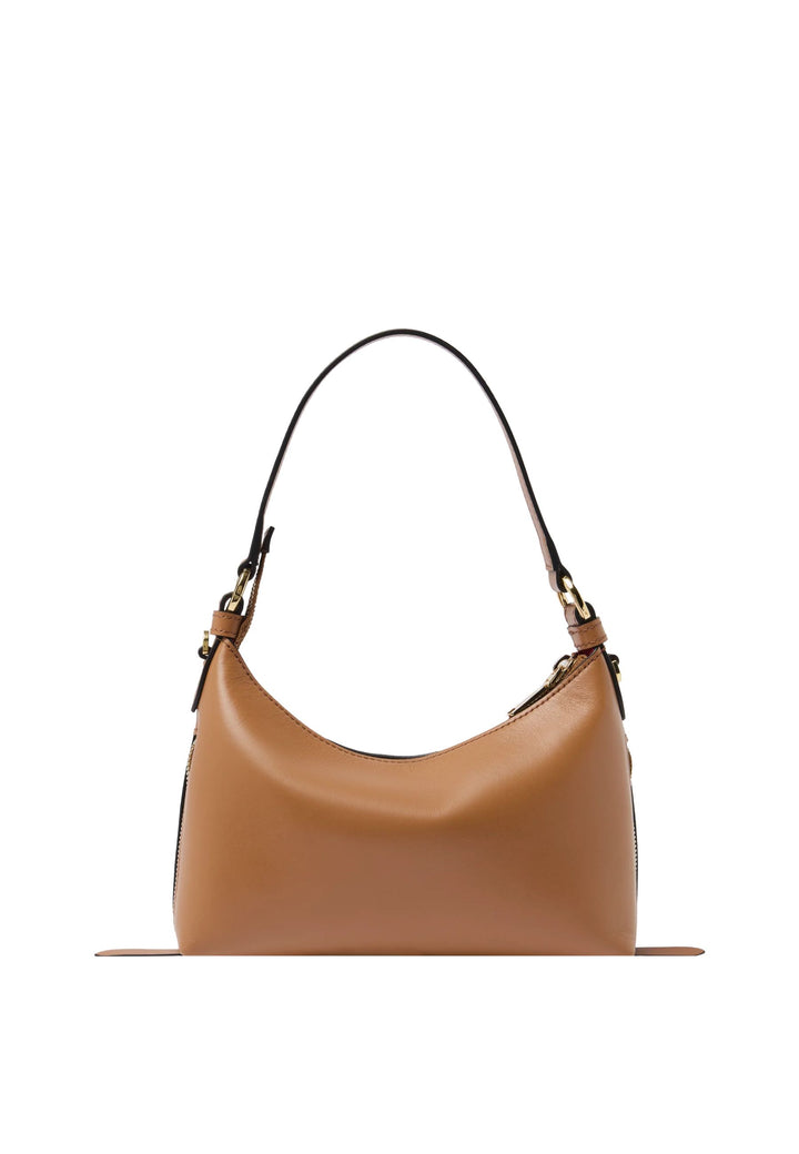 Lancel Origami Baby Hobo-taske Lynlås Læder Kamel