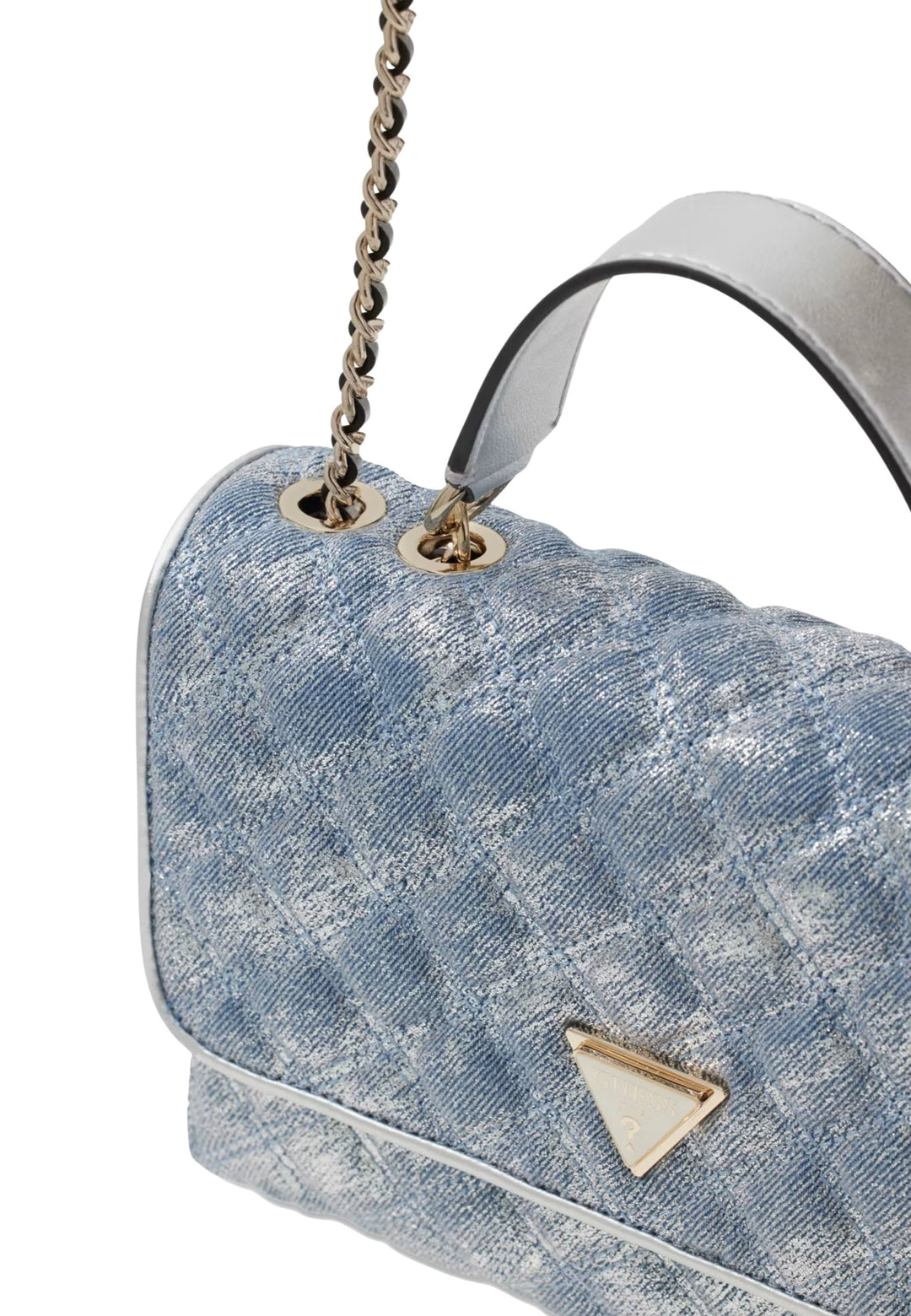 Guess Umhängetasche Cerelia Shoulder Sat Metallic Denim