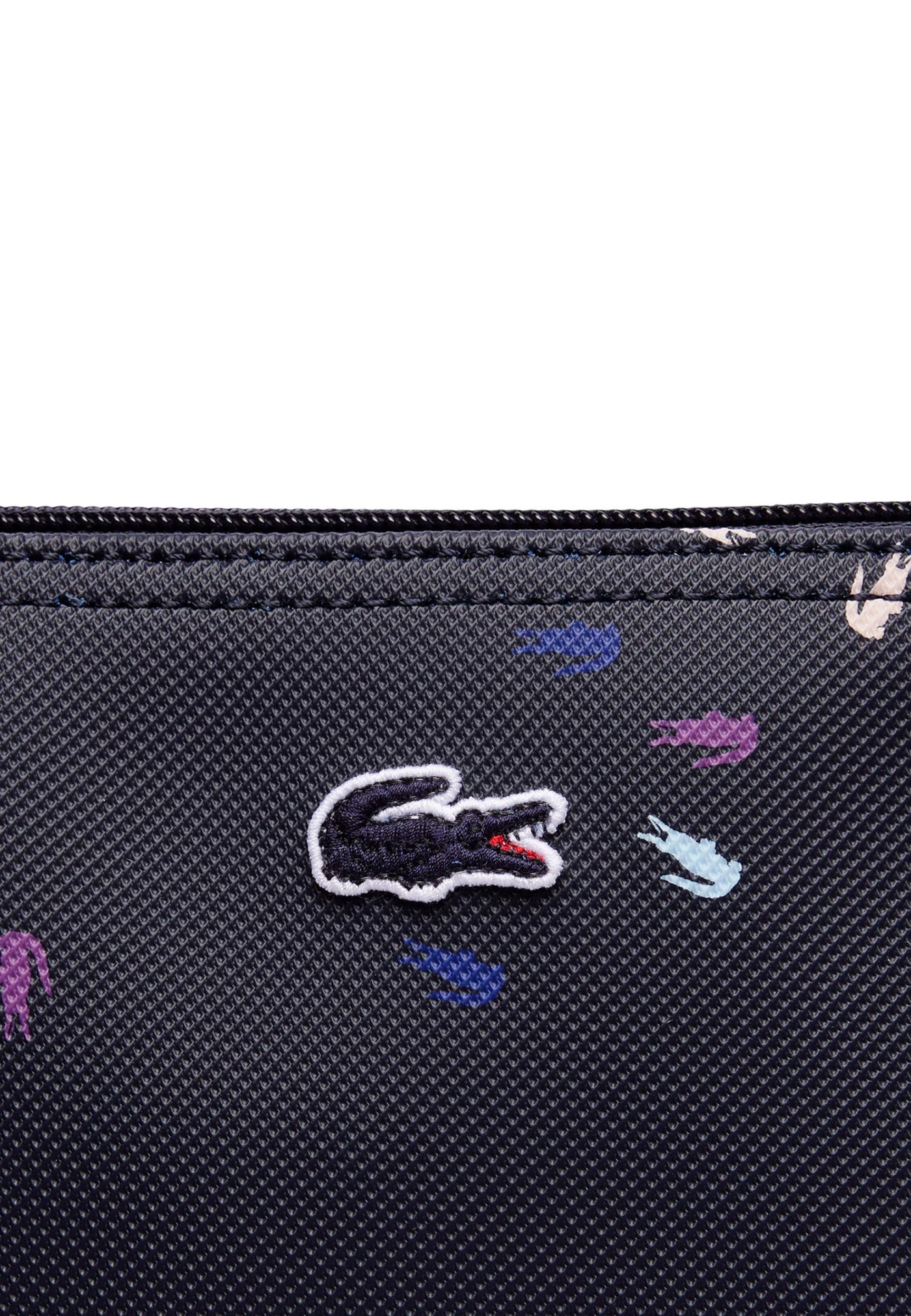 Lacoste Grand sac cabas crocodiles NF5141HN Bleu Marine