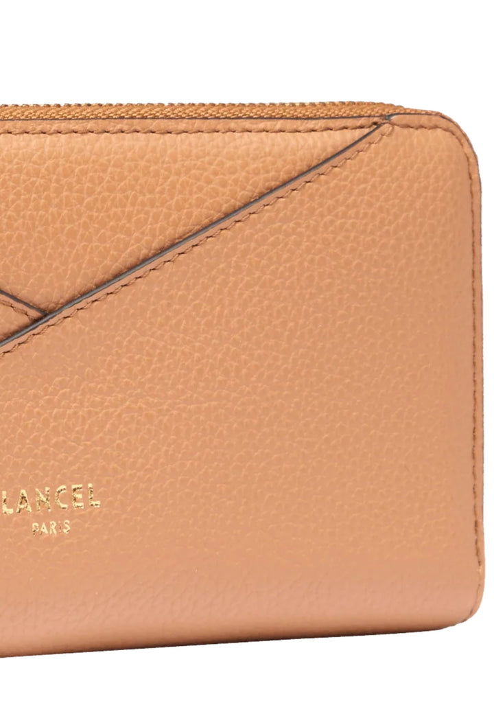 Lancel Enveloppe Portefeuille Long Zippé Cuir Camel