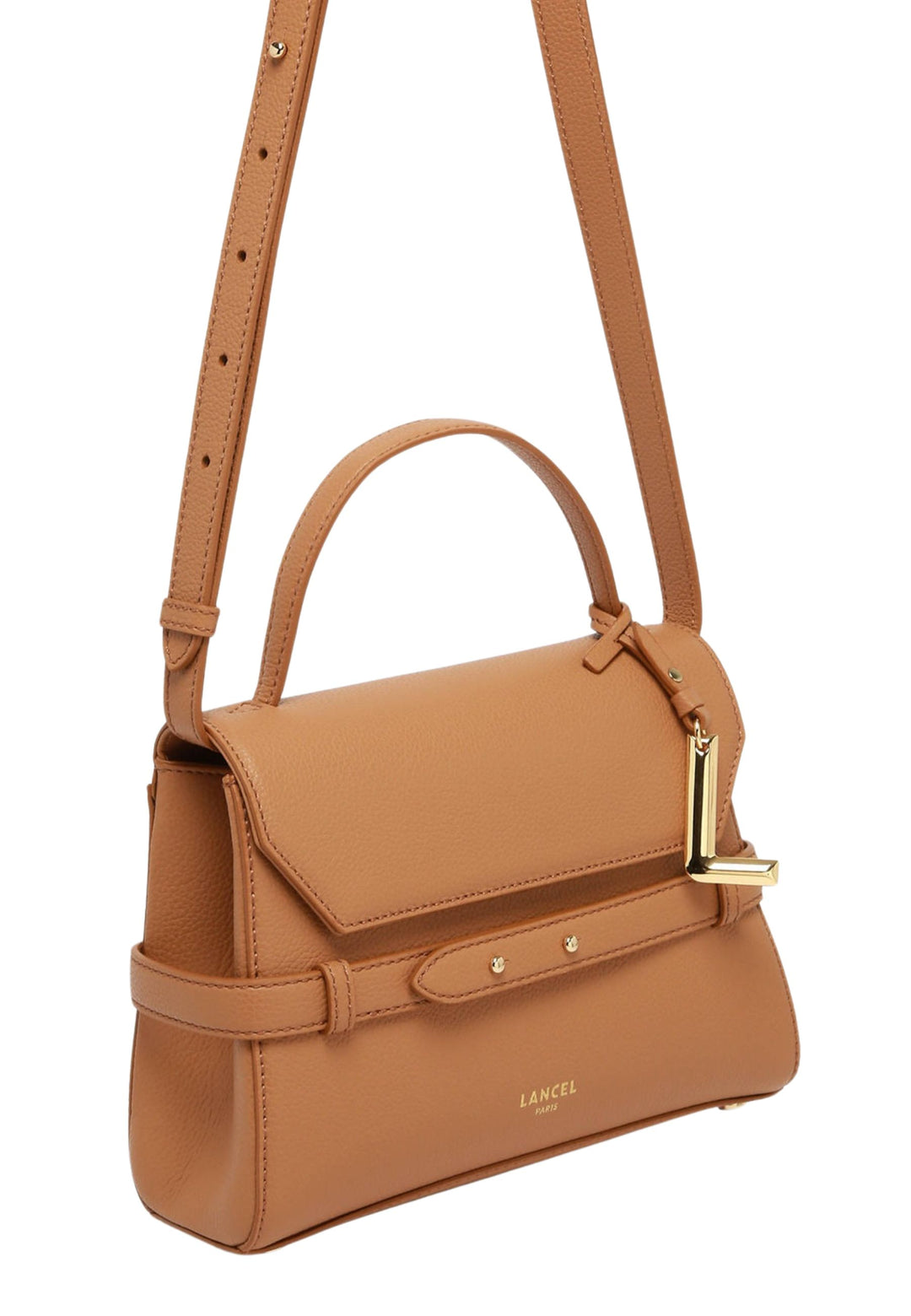 Lancel Faubourg Sac Porté Main Cuir Camel