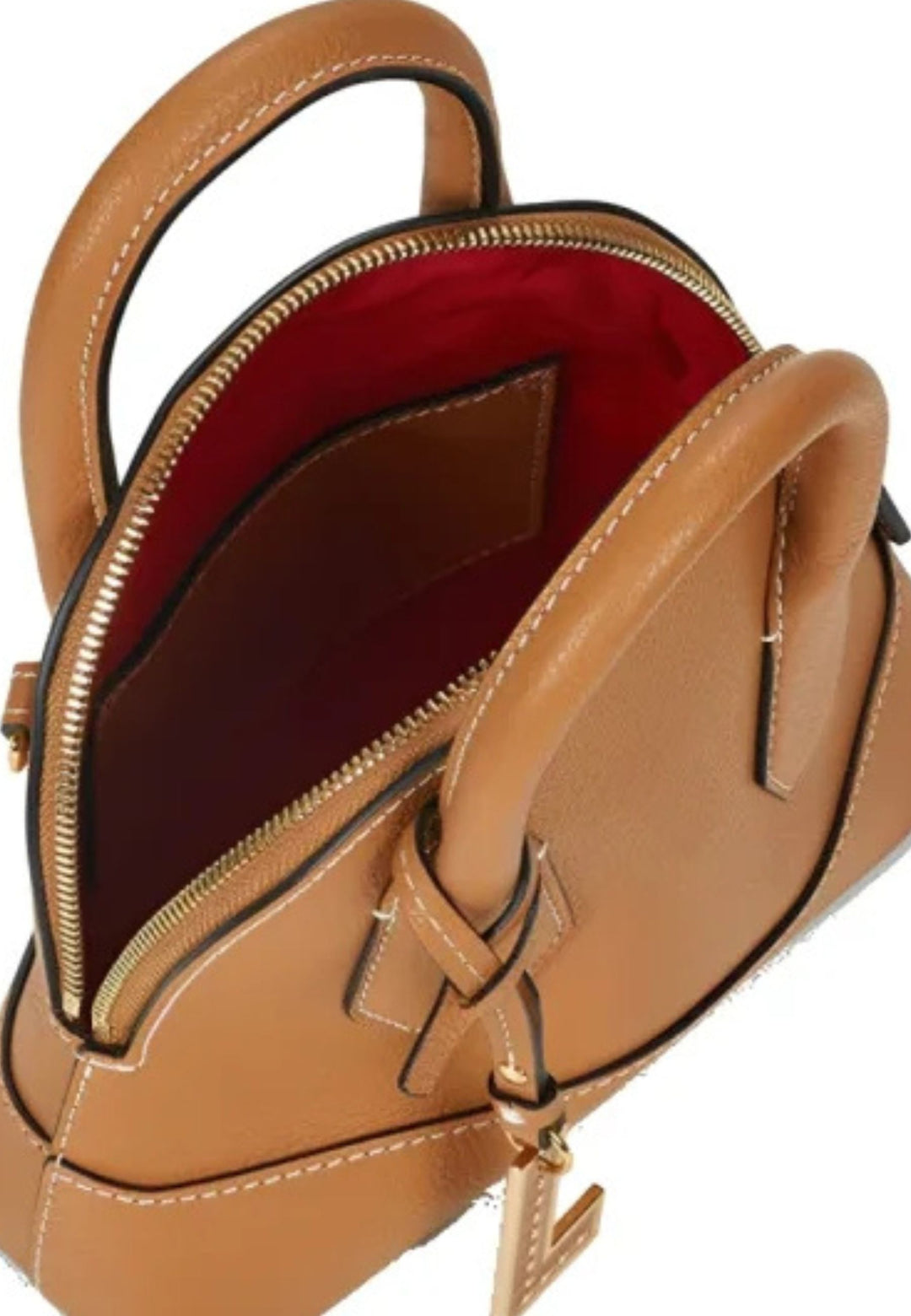 Lancel Belleville Mini torebka Bugatti Skóra Camel
