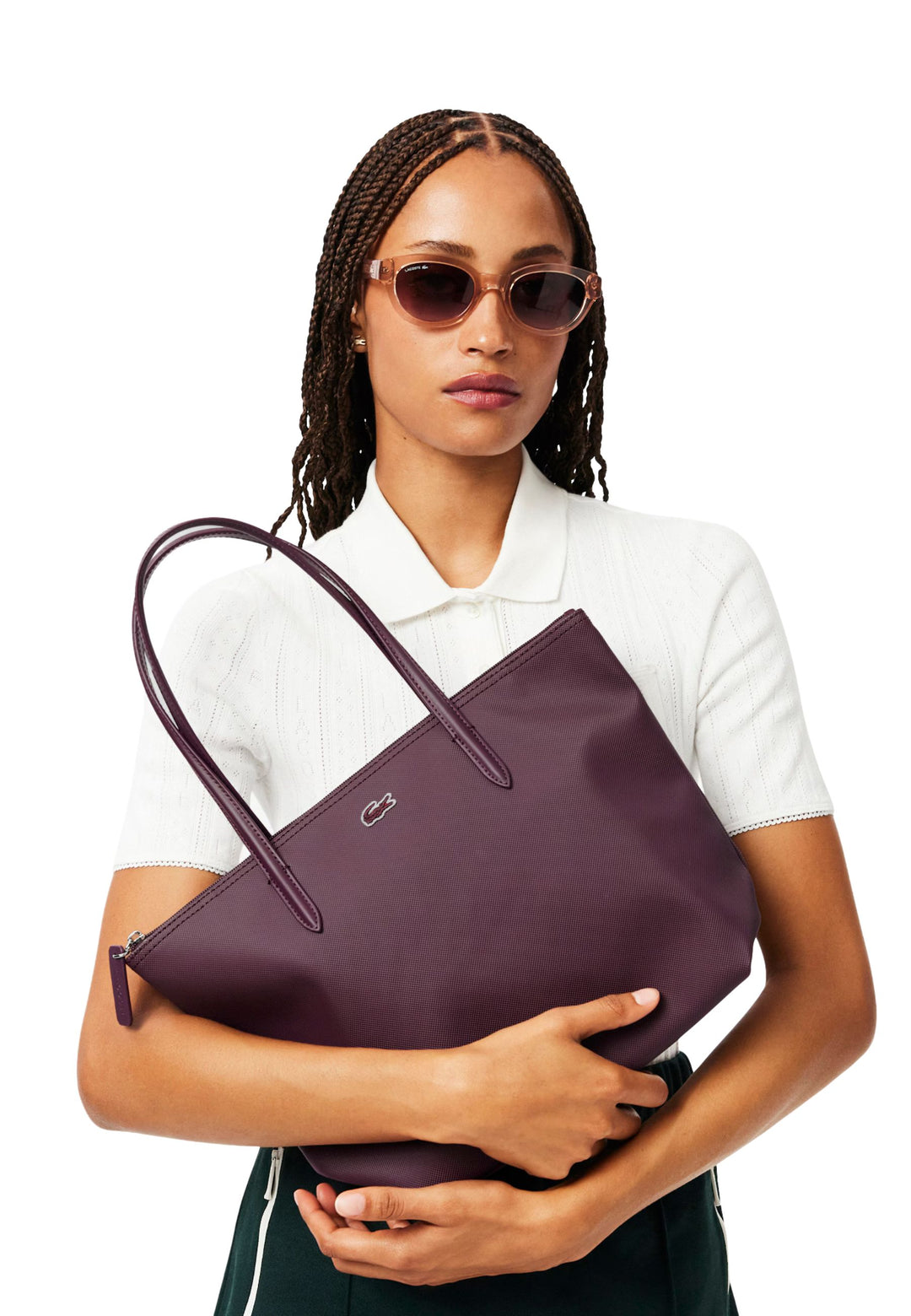 Lacoste Krepšys Cabas L.12.12 Concept NF2037PK Vynuogynų skonio