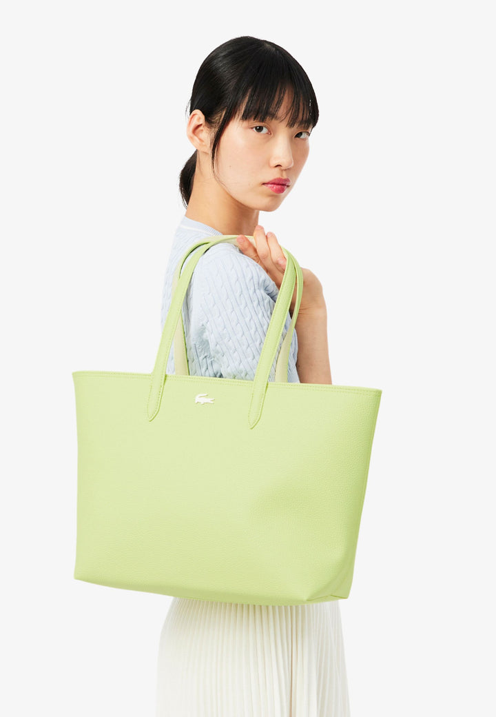 Lacoste Anna Zip Tote Bag Sencha Powder