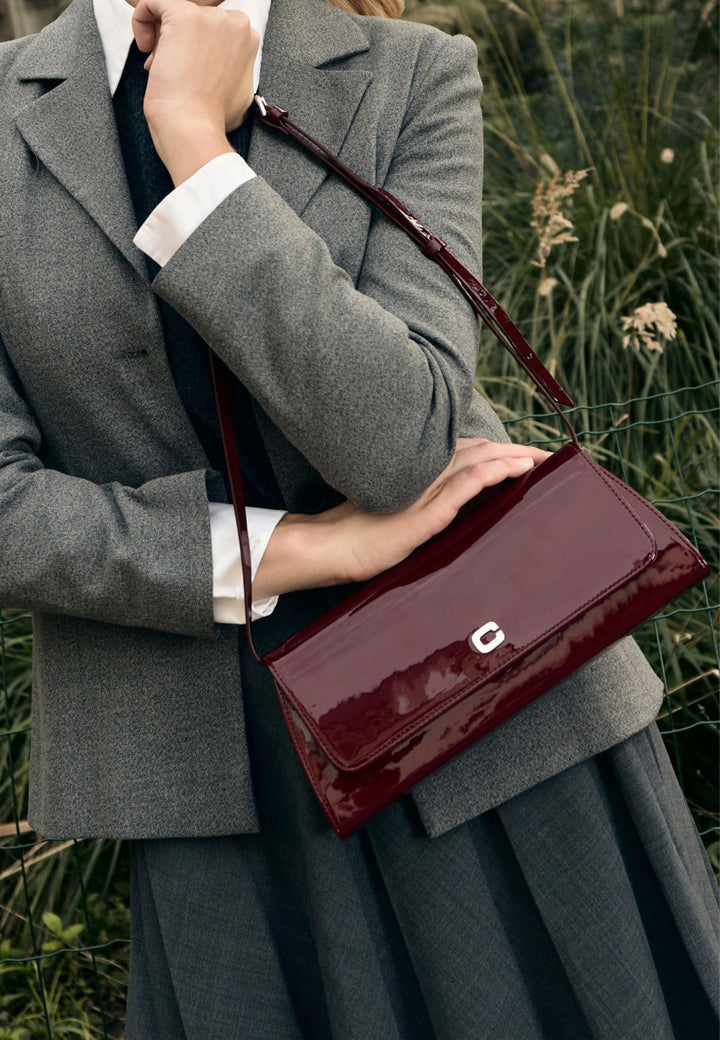 Carel Paris Sacs À Main Place De La Madeleine Cuir Rouge