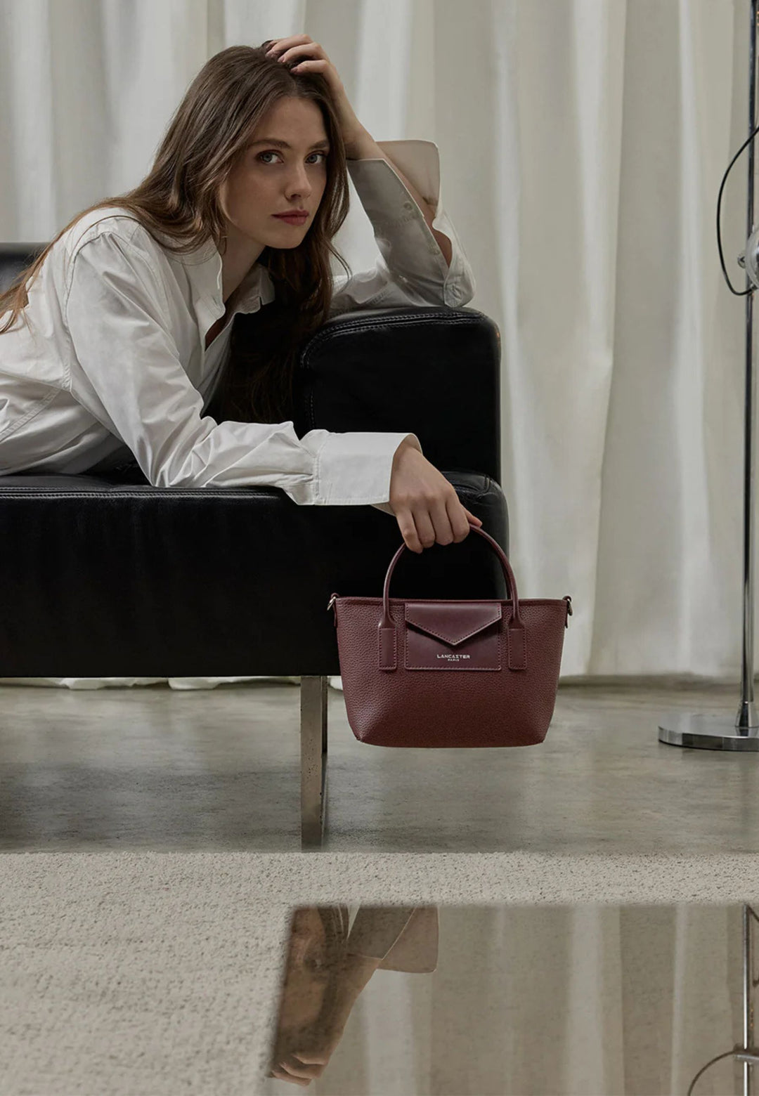 Lancaster Zippiga käekott Maya Double KBA 517-101 Bordeaux