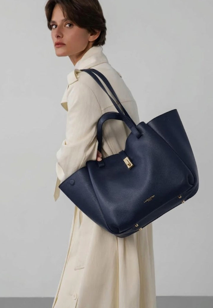 Lancaster Sac cabas épaule L Milano Horizon 547-83 Bleu Foncé