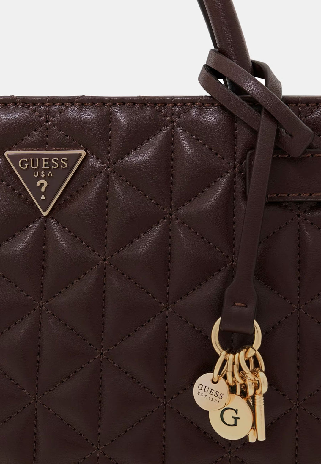 Guess Malas de mão Atabey Hobo Espresso QG988306