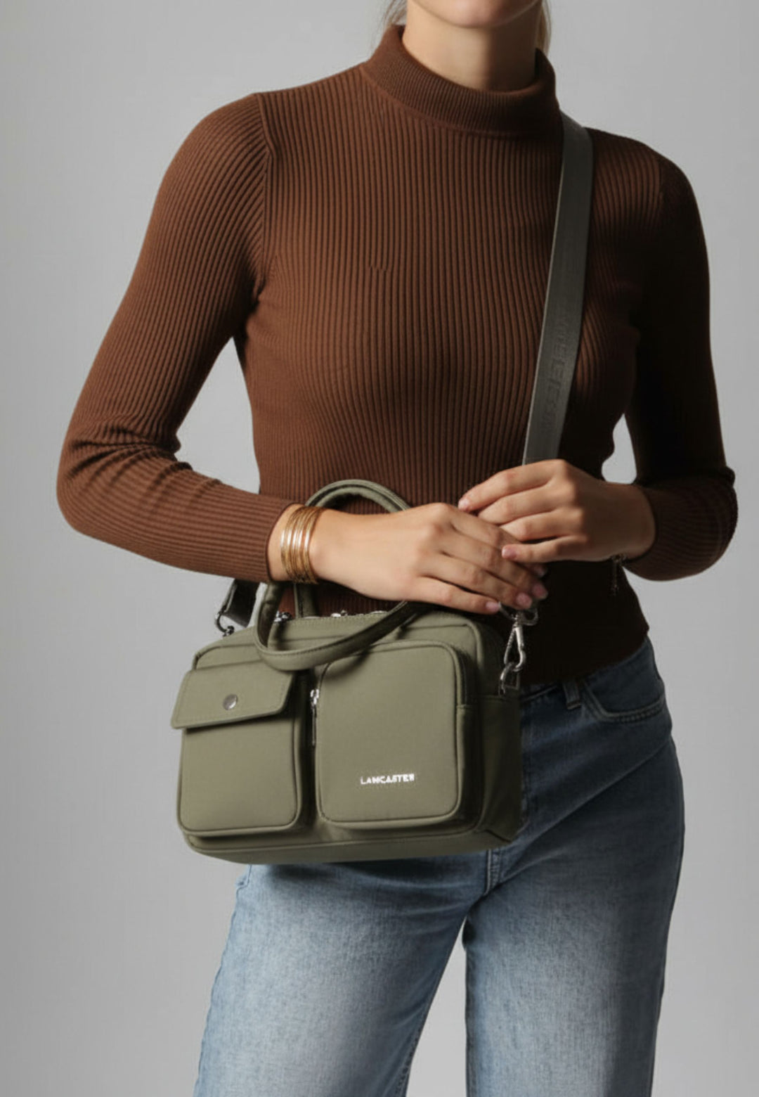 Lancaster Käsilaukku Bowling Vetoketjullinen Basic Pocket 510-93 Tummanvihreä