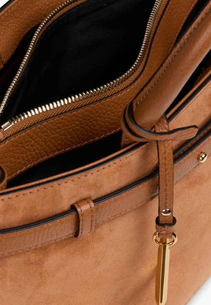 Lancel Faubourg Bolso Carryall Cuero Camel