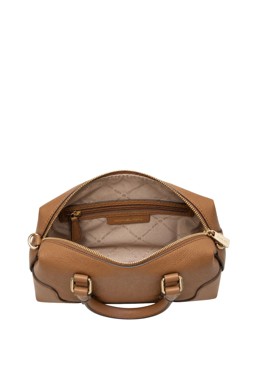 Michael Kors Schoudertas Leer Teddi Mini Soepel Cognac